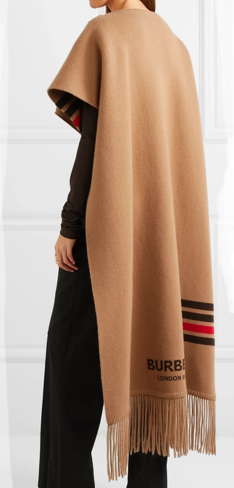 Stripe Wool & Cashmere Cape, Burberry - Picture 6 of 8